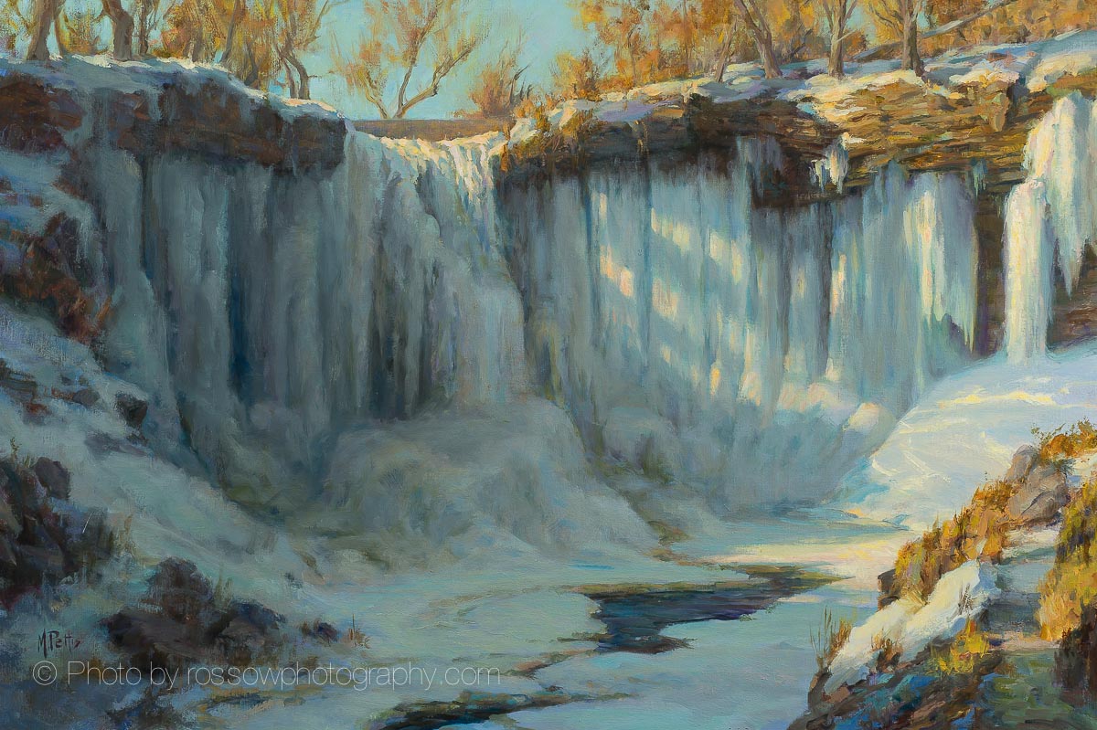 Artwork Photography of Minnehaha Falls in Winter by Mary Pettis