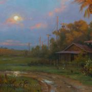 Artwork Photography of Sunsetting Moonrise by Mary Pettis