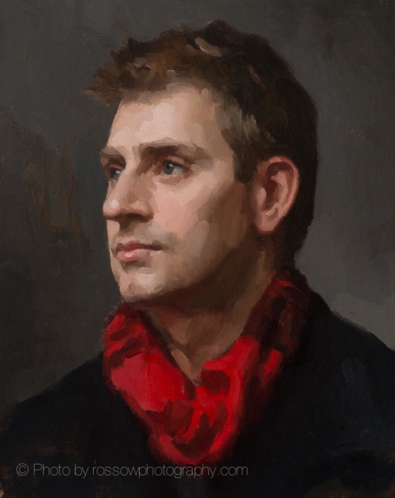 Man with Red Scarf