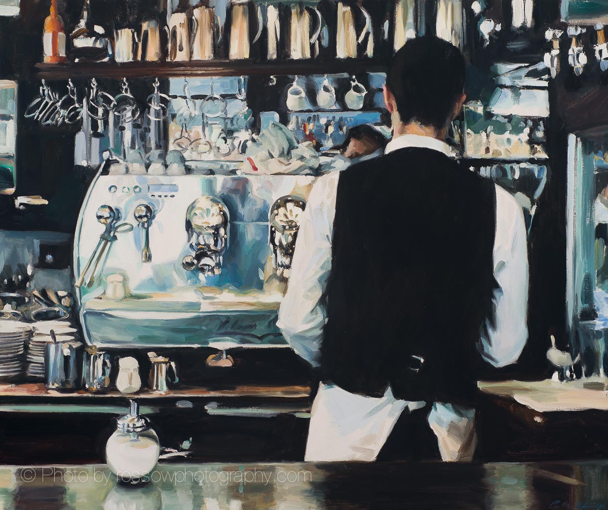 Cafe by Painting by Paul Oxborough