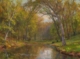Marty's Pond In Spring-painting by Mary Pettis