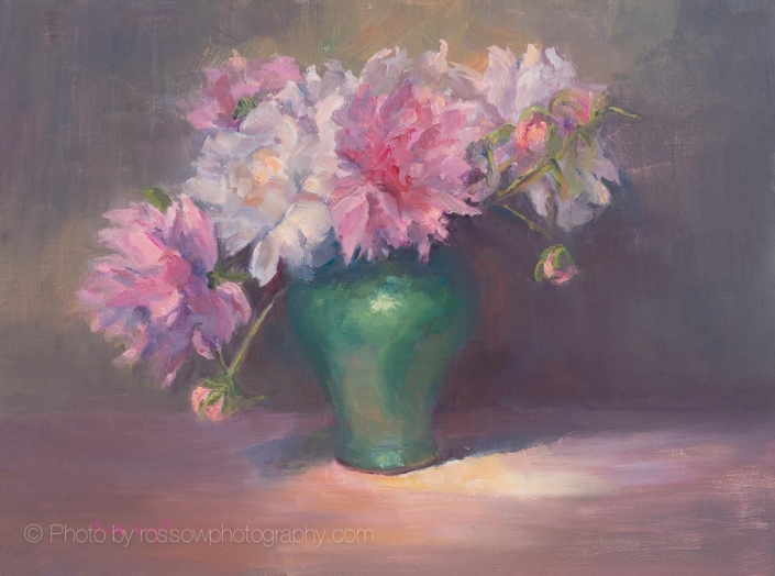 My Garden Peonies-painting by Sue Wipf