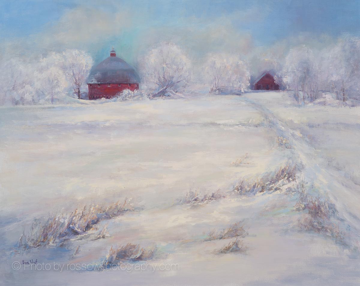 Round Barn-painting by Sue Wipf