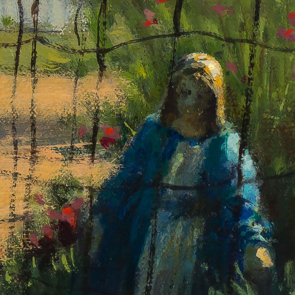 Mary in the Garden-painting by Carl Bretzke photographed by Mitch Rossow -detail-200828
