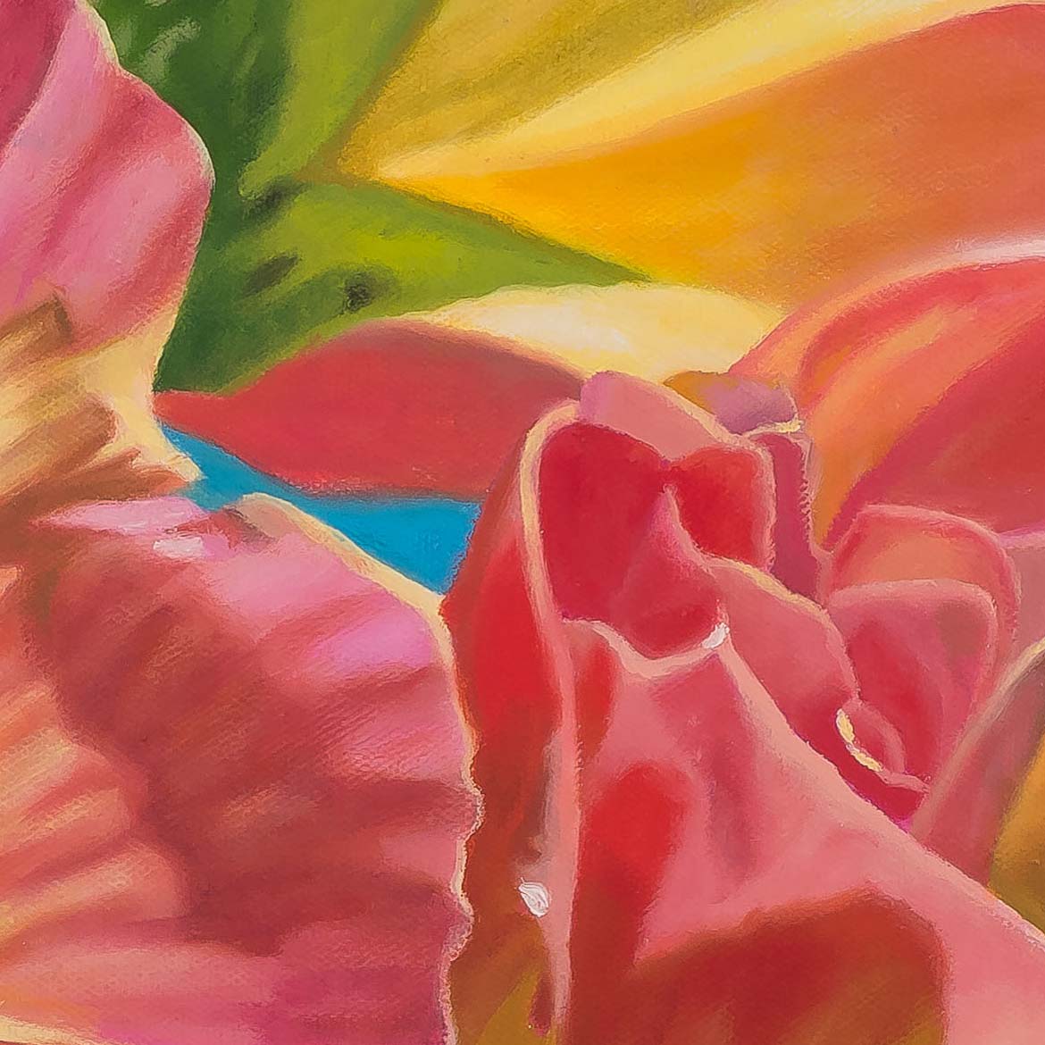Hollyhock-painting by-Dyan Padgett-detail-210209