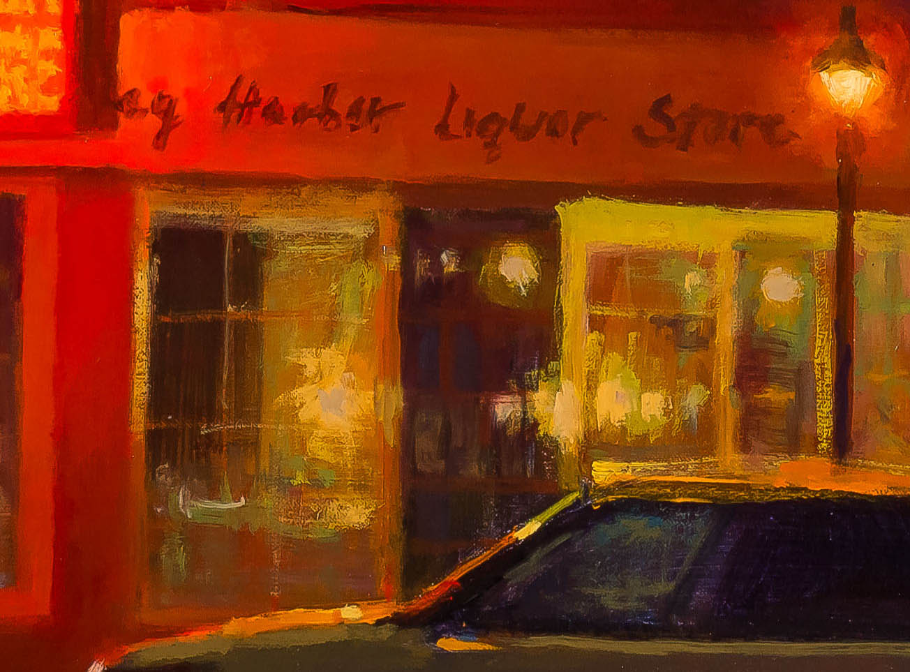 Main Street Liquors - painting by Carl Bretzke photographed by Mitch Rossow -detail