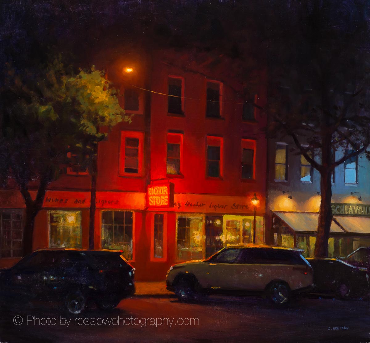 Main Street Liquors - painting by Carl Bretzke photographed by Mitch Rossow