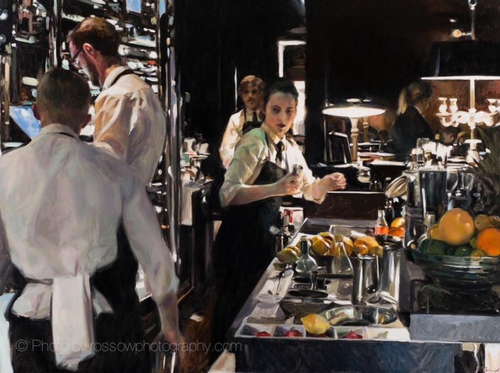 Merchant Bar 48 x 64 - painting by Paul Oxborough photographed by Mitch Rossow