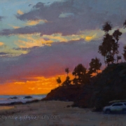 Dusk Approaches 9x12 - painting by Carl Bretzke photographed by Mitch Rossow