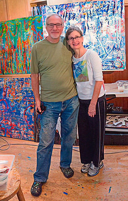 Edward Bock & his wife Mary in the studio