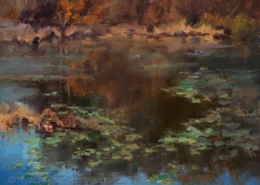 Fall at Maria State Park - painting by Sue Wipf photographed by Mitch Rossow