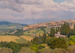 Hilltown in August Orvieto - painting by Joe Paquet photographed by Mitch Rossow