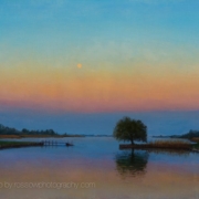 Moonrise in the Hamptons - 18x24 - painting by Carl Bretzke photographed by Mitch Rossow