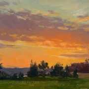 Sunrise in Osceola - painting by Joe Paquet photographed by Mitch Rossow