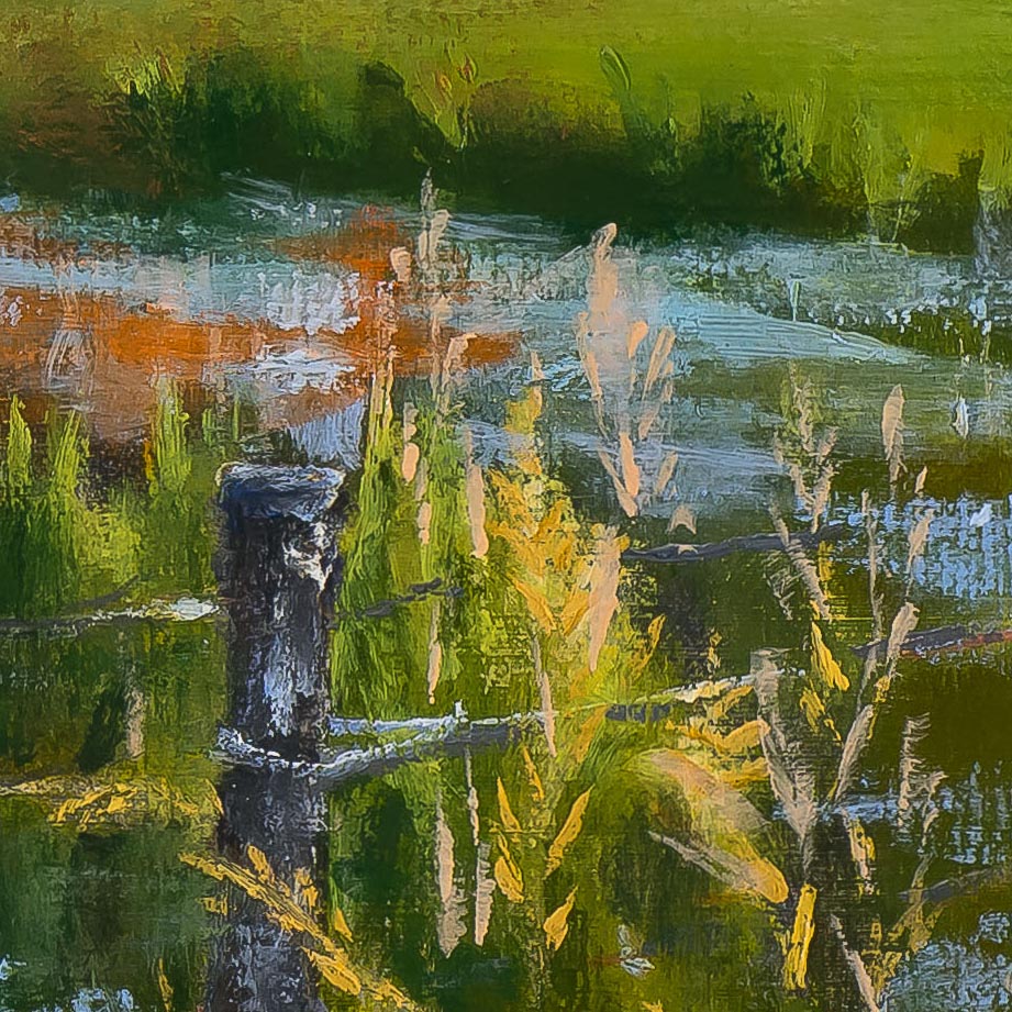 A Gentle Meander - painting by Sharon Stadther photographed by Mitch Rossow - Detail