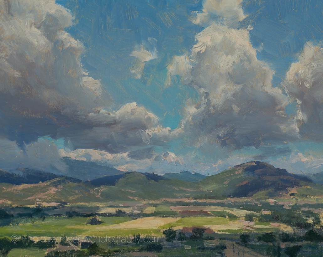 Clouds + Sun Padula 8x10 - painting by Joe Paquet photographed by Mitch Rossow