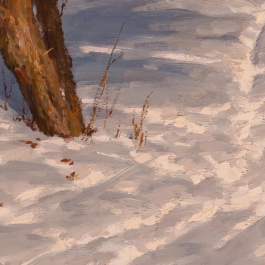 February Footsteps - painting by Hannah Heyer photographed by Mitch Rossow - detail