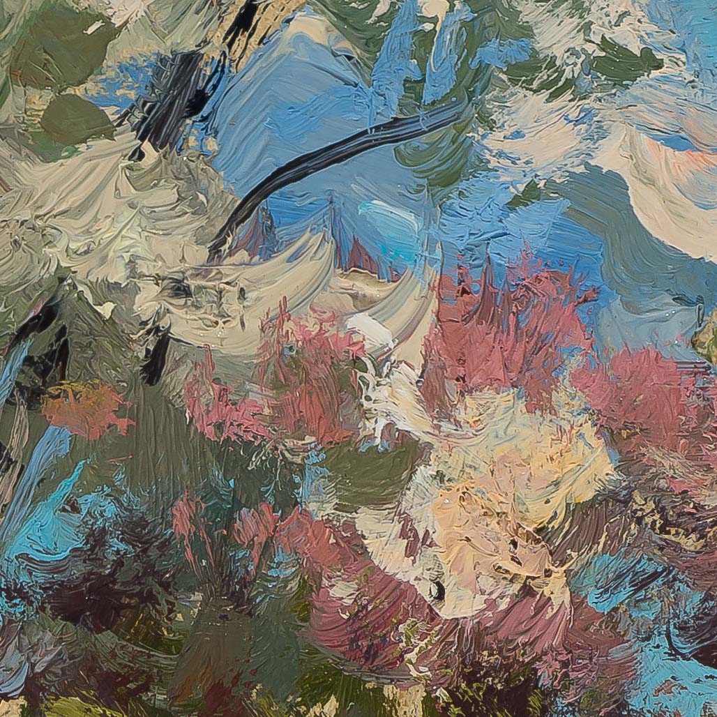 Full Bloom 10x8.5 - painting by Joe Paquet photographed by Mitch Rossow - detail