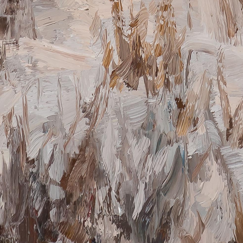 Just Before Snowfall - painting by Hannah Heyer photographed by Mitch Rossow - detail