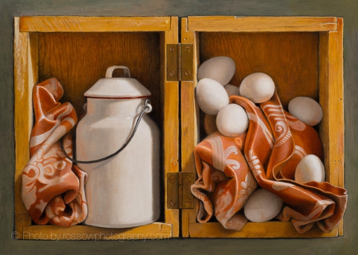 Milk and Eggs - painting by James Vose photographed by Mitch Rossow