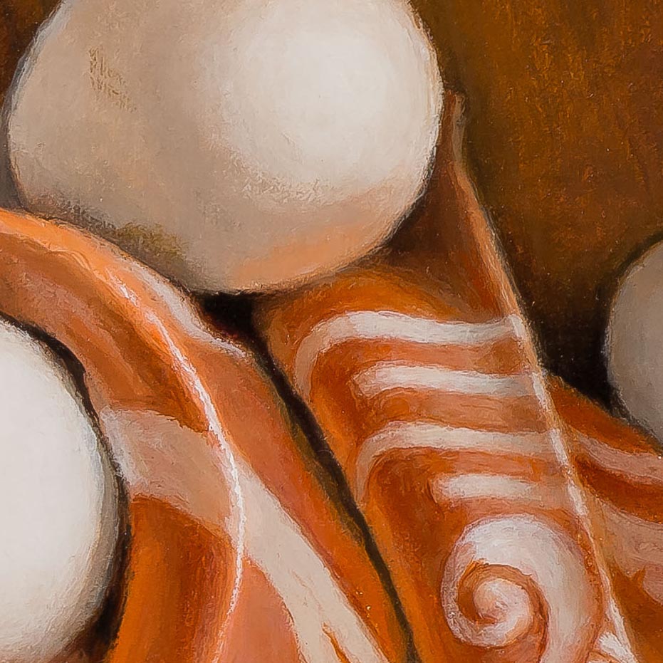 Milk and Eggs - painting by James Vose photographed by Mitch Rossow -detail