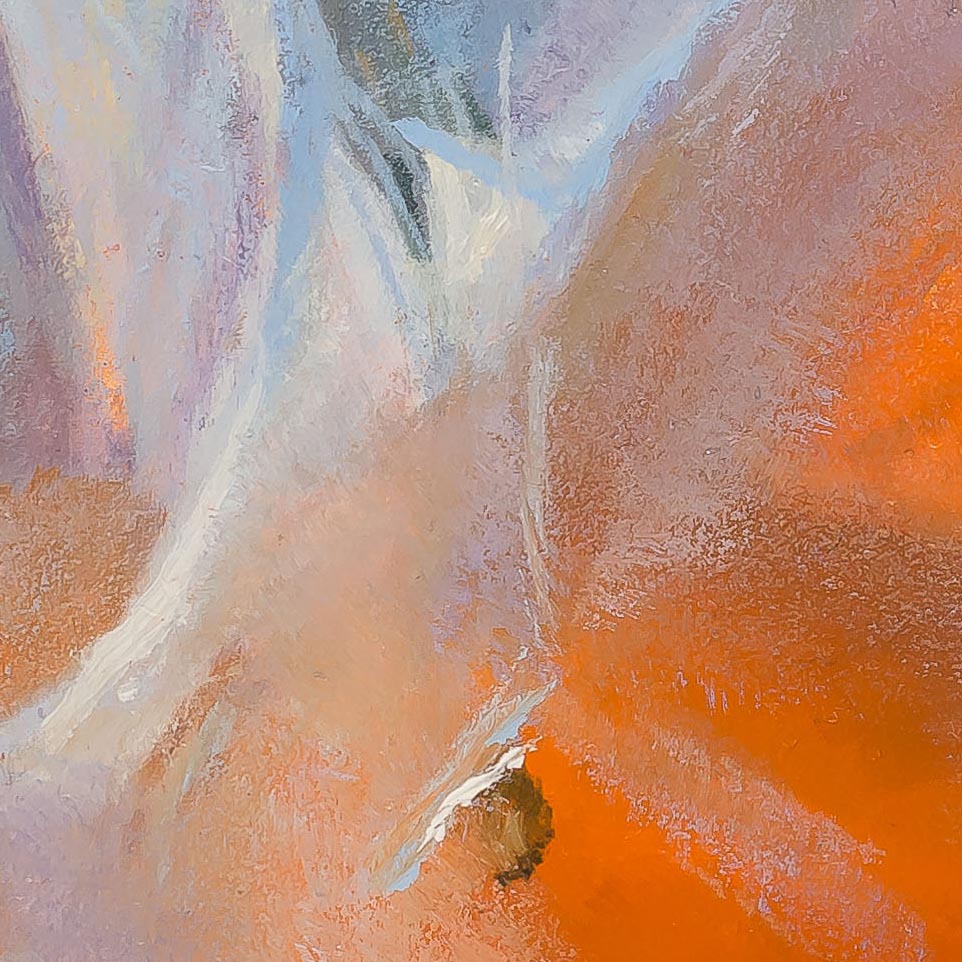 Oranges in a Bag - painting by Allison Conyers photographed by Mitch Rossow -detail