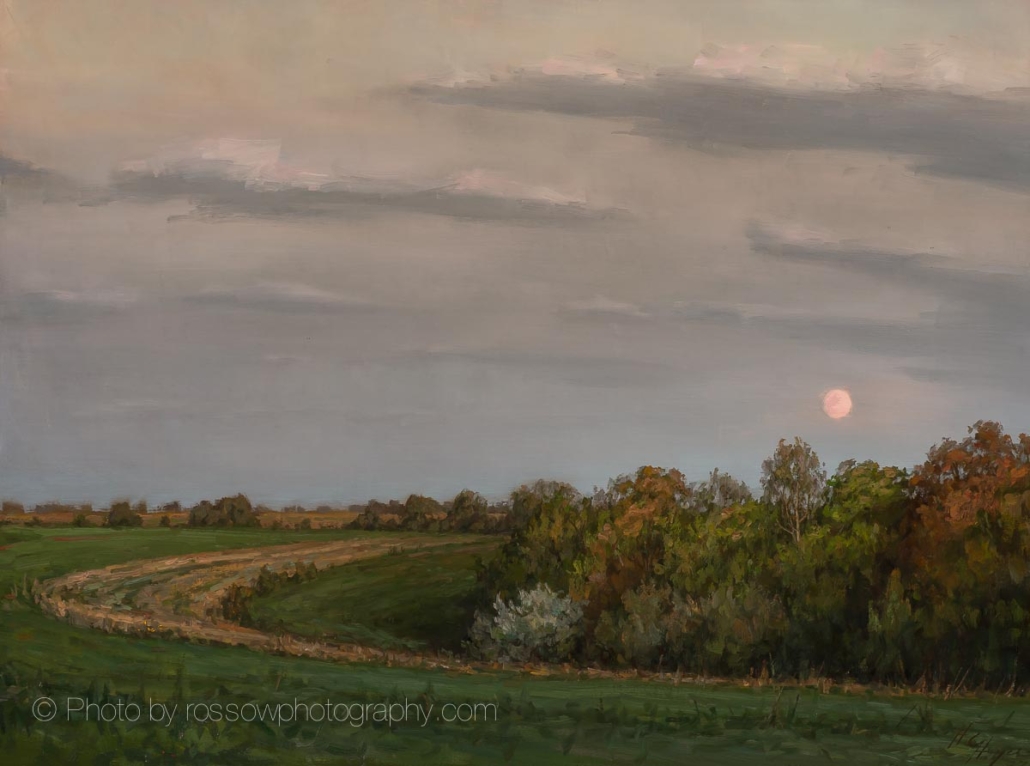 Quiet Moonrise - painting by Hannah Heyer photographed by Mitch Rossow