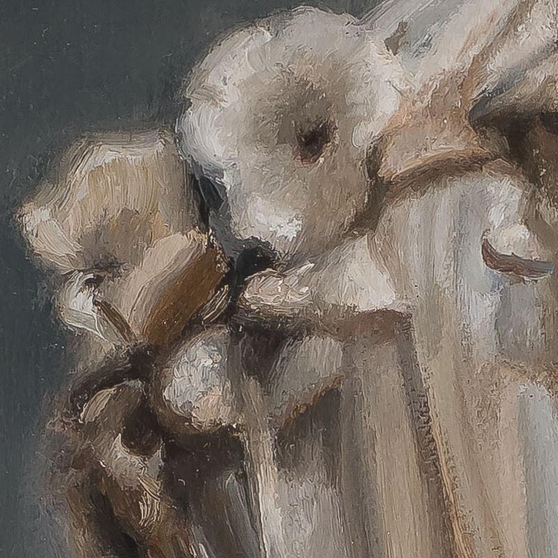 The Veiled Lady-painting by-Louise Gillis-detail-210331