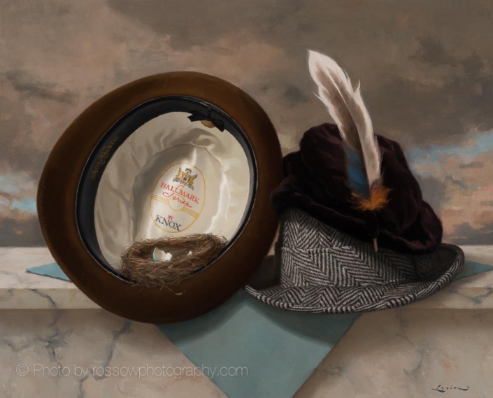 Three Hats - painting by Steve Levin photographed by Mitch Rossow