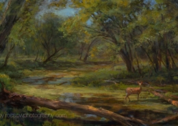Visiter 18x32 - painting by Mary Pettis photographed by Mitch Rossow