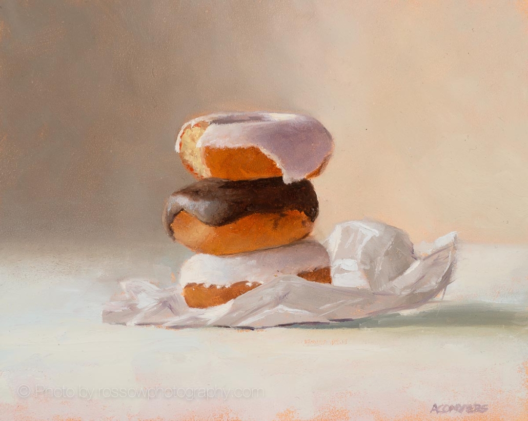 Donuts - painting by Allison Conyers photographed by Mitch Rossow
