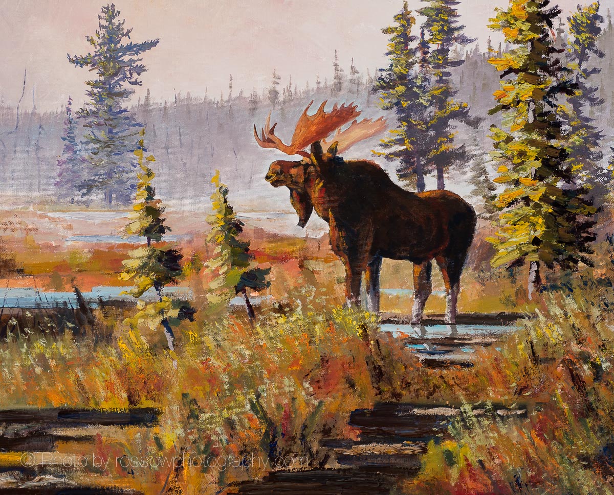 Near Gunflint Lake - painting by Dan Olson photographed by Mitch Rossow