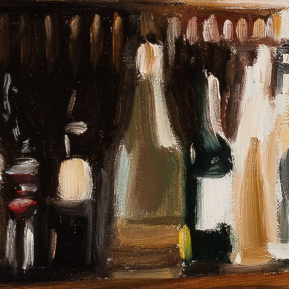 Paul Oxborough painting photographed by Mitch Rossow - Bar Hemingway 23 x 32 - detail