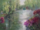 Sue Wipf painting photographed by Mitch Rossow - Giverny Reflections