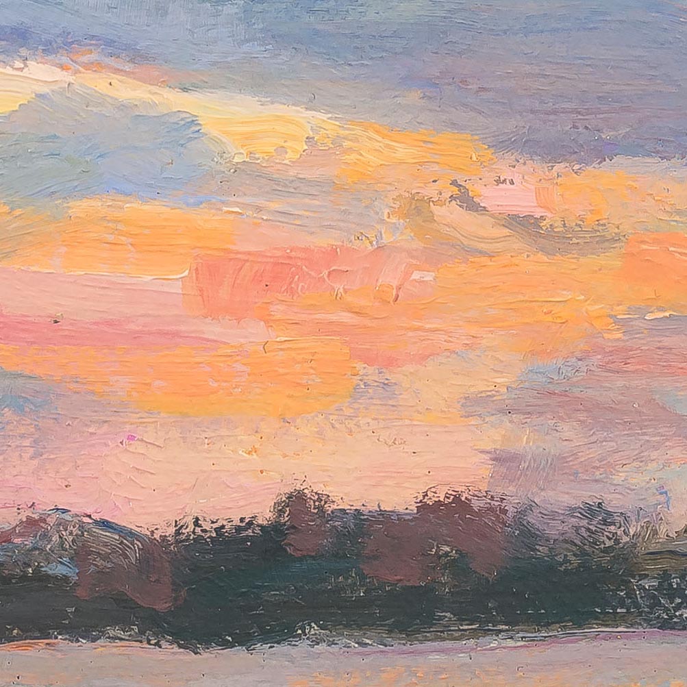 Sue Wipf painting photographed by Mitch Rossow - Sunset Glory - detail