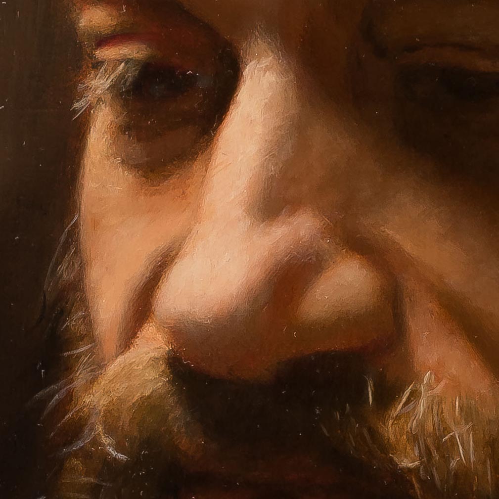 John Wegner painting photographed by Mitch Rossow - Contemplation of Heaven - detail
