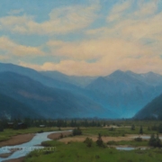Carl Bretzke painting photographed by Mitch Rossow - Telluride, Looking East