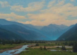 Carl Bretzke painting photographed by Mitch Rossow - Telluride, Looking East