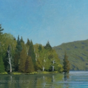 Cheryl LeClair-Sommer painting photographed by Mitch Rossow - A Fair Day in the BWCA