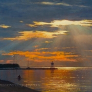 Carl Bretzke painting photographed by Mitch Rossow - Great Lakes Grandeur