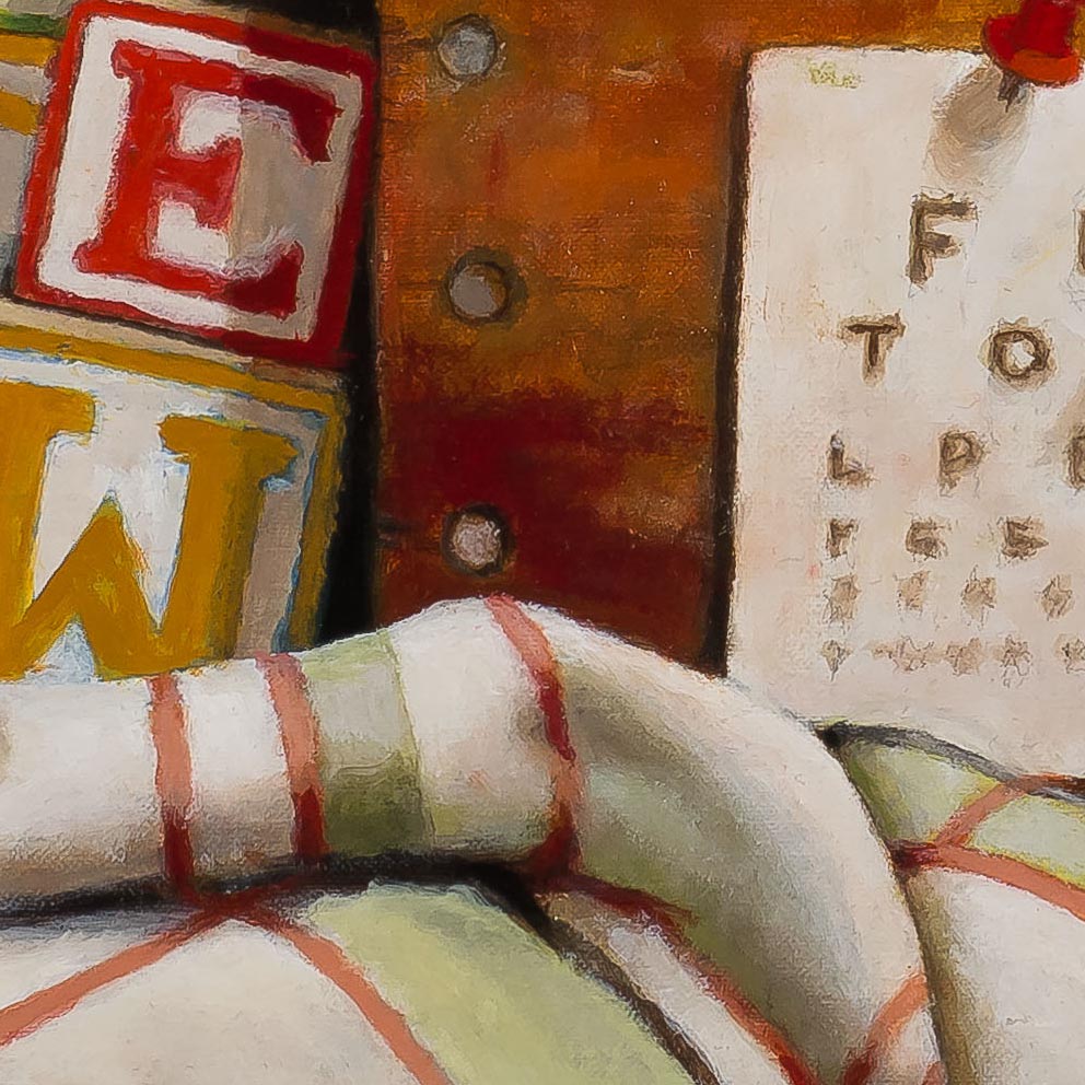 James Vose painting photographed by Mitch Rossow - Close Reading No 3 - detail