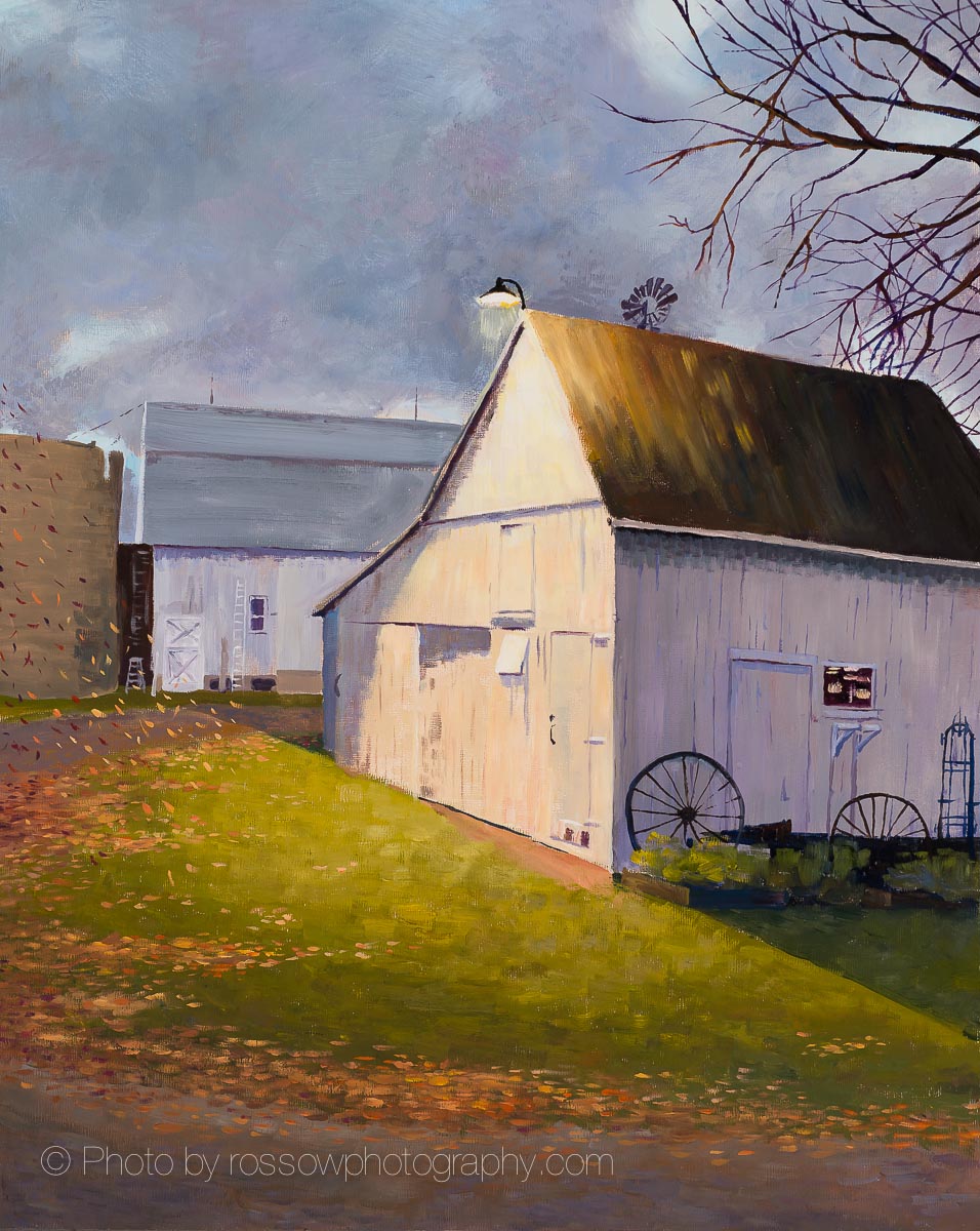 Dan Olson painting photographed by Mitch Rossow - The Family Farm