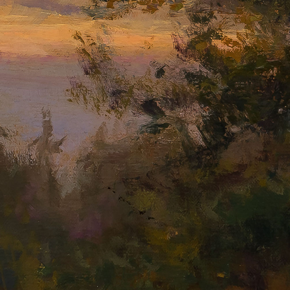 Mary Pettis painting photographed by Mitch Rossow - Promise of a New Dawn 24x32 - detail