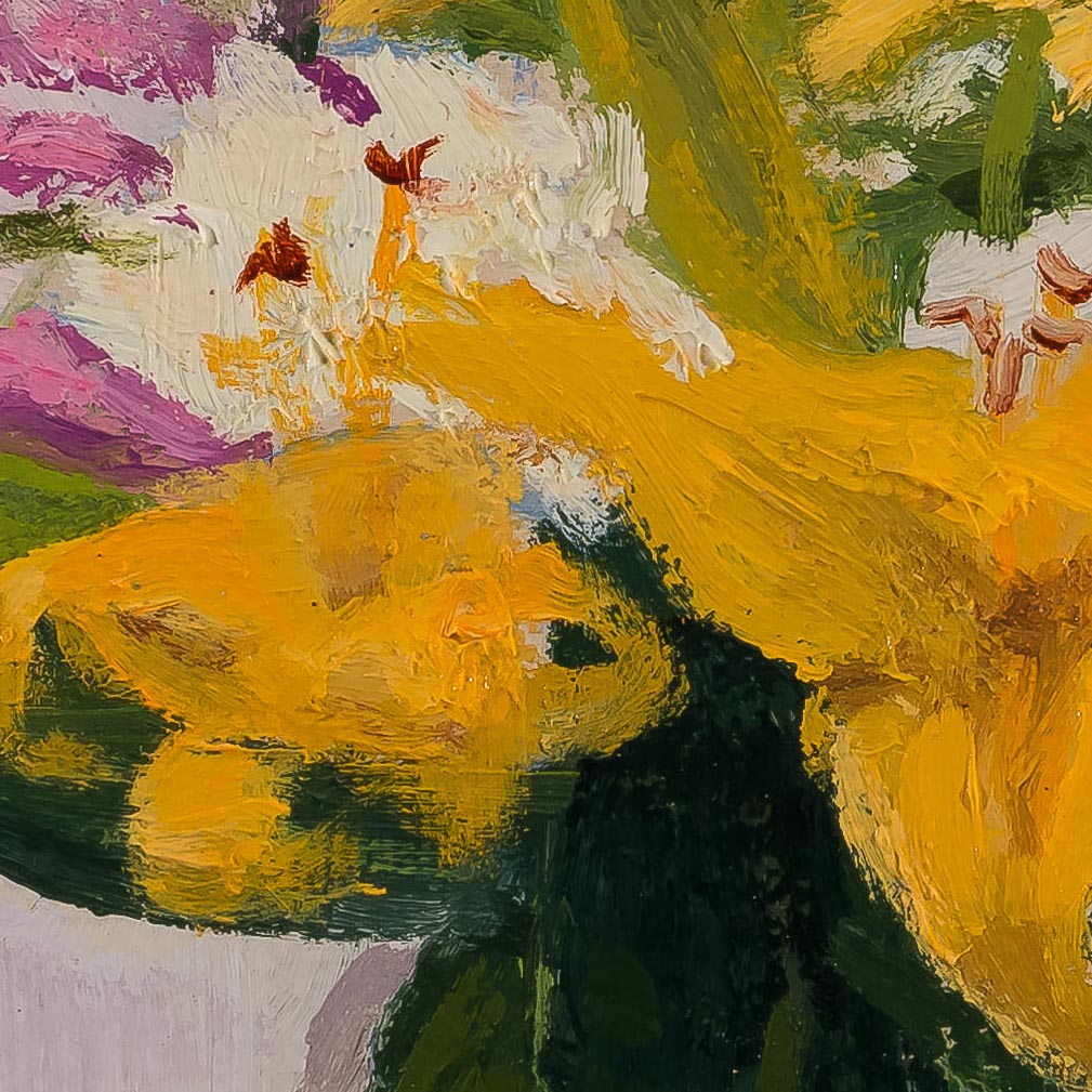 Mary McLean painting photographed by Mitch Rossow - Yellow Vase - detail