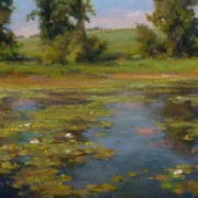 Mary Pettis painting photographed by Mitch Rossow - Peaceful Afternoon 14x20