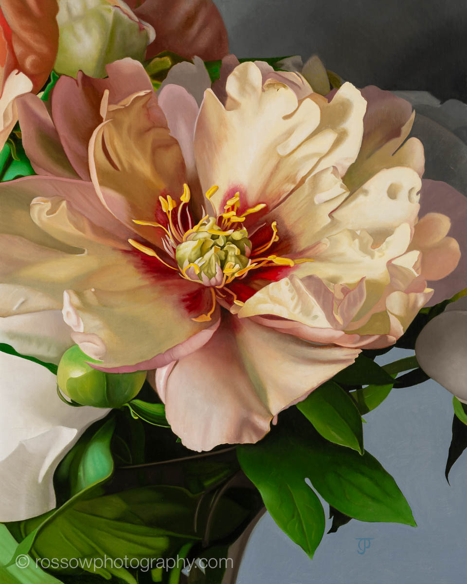 Dyan Padgett painting photographed by Mitch Rossow - La Belle du Jardin 24x30