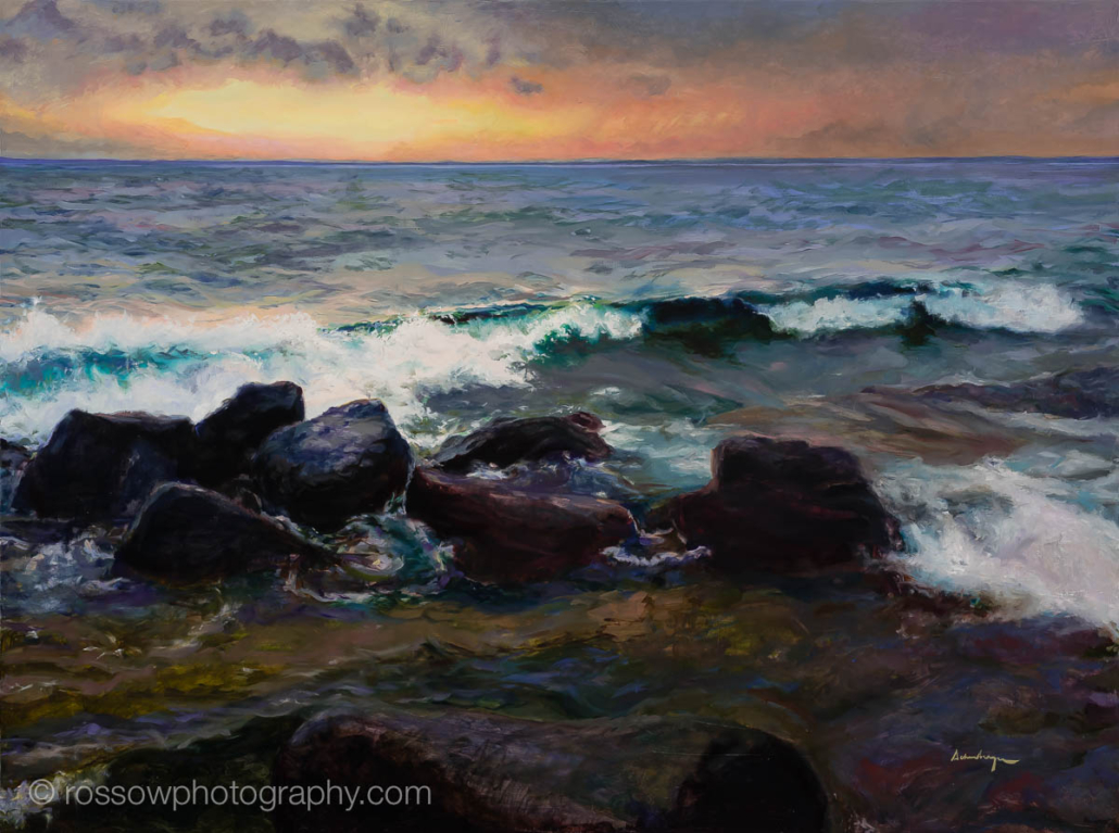 Kelly Schamberger painting photographed by Mitch Rossow - She is My Rock