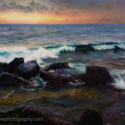 Kelly Schamberger painting photographed by Mitch Rossow - She is My Rock