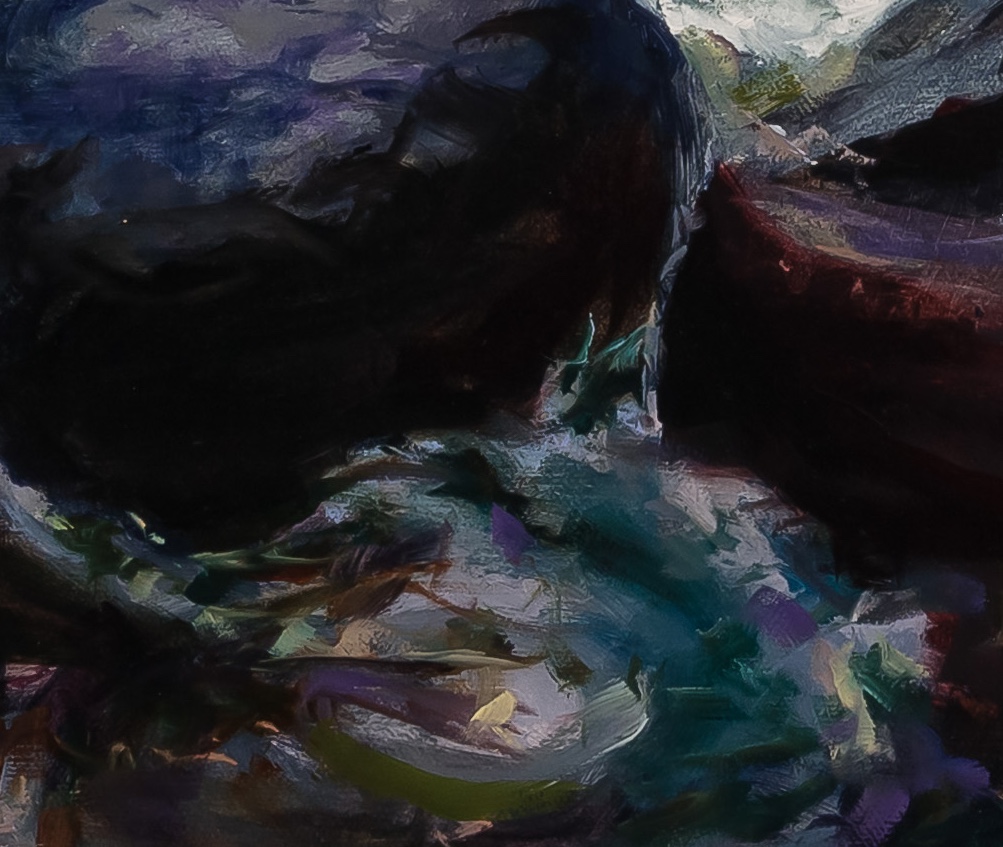 Kelly Schamberger painting photographed by Mitch Rossow - She is My Rock - detail Kelly Schamberger painting photographed by Mitch Rossow - She is My Rock - detail