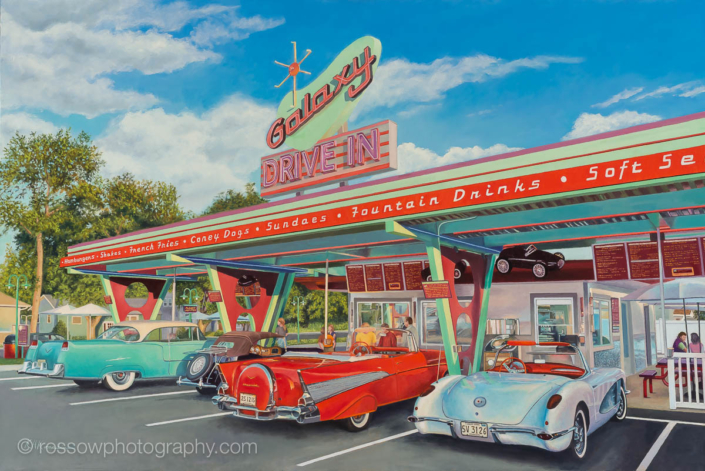 Kevin Komadina painting photographed by Mitch Rossow - Endless Summer